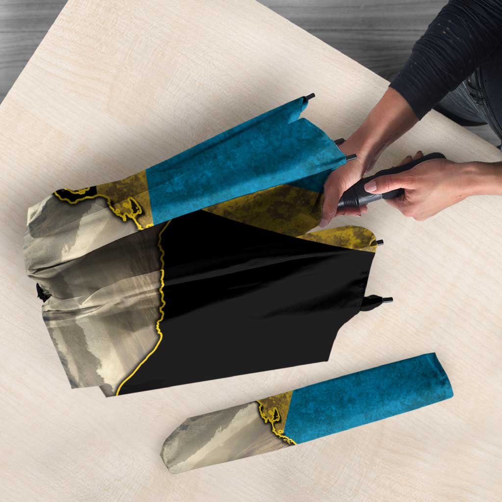 Kilimanjaro Tanzania Umbrella Grunge Flag Map of Tanzania - Wonder Print Shop