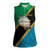 Kilimanjaro Tanzania Women Sleeveless Polo Shirt Grunge Flag Map of Tanzania - Wonder Print Shop