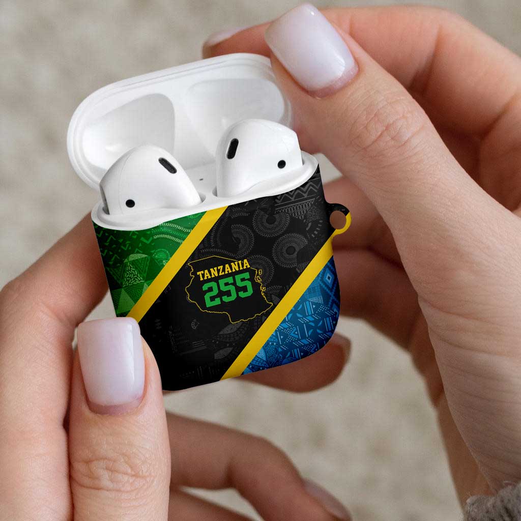 Tanzania 255 AirPods Case African Mix Pattern Flag Motif - Wonder Print Shop