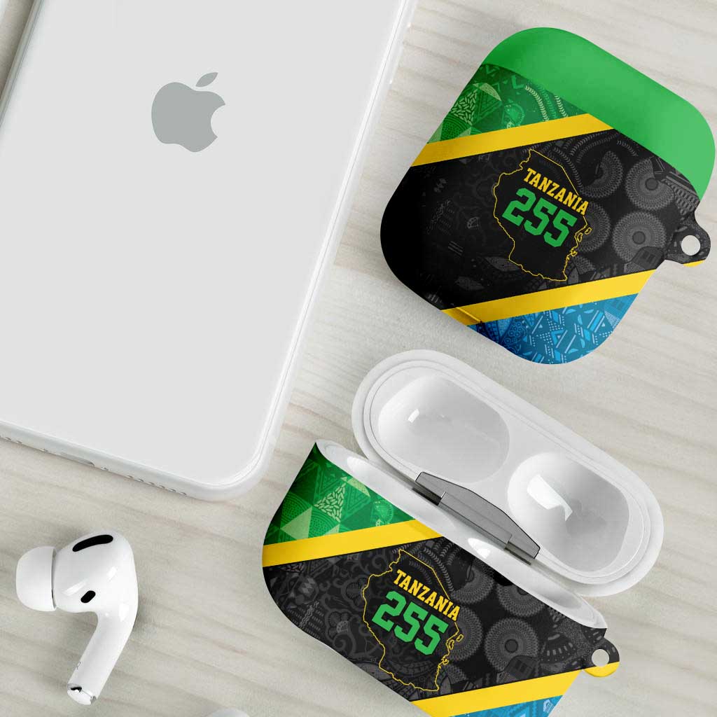 Tanzania 255 AirPods Case African Mix Pattern Flag Motif - Wonder Print Shop