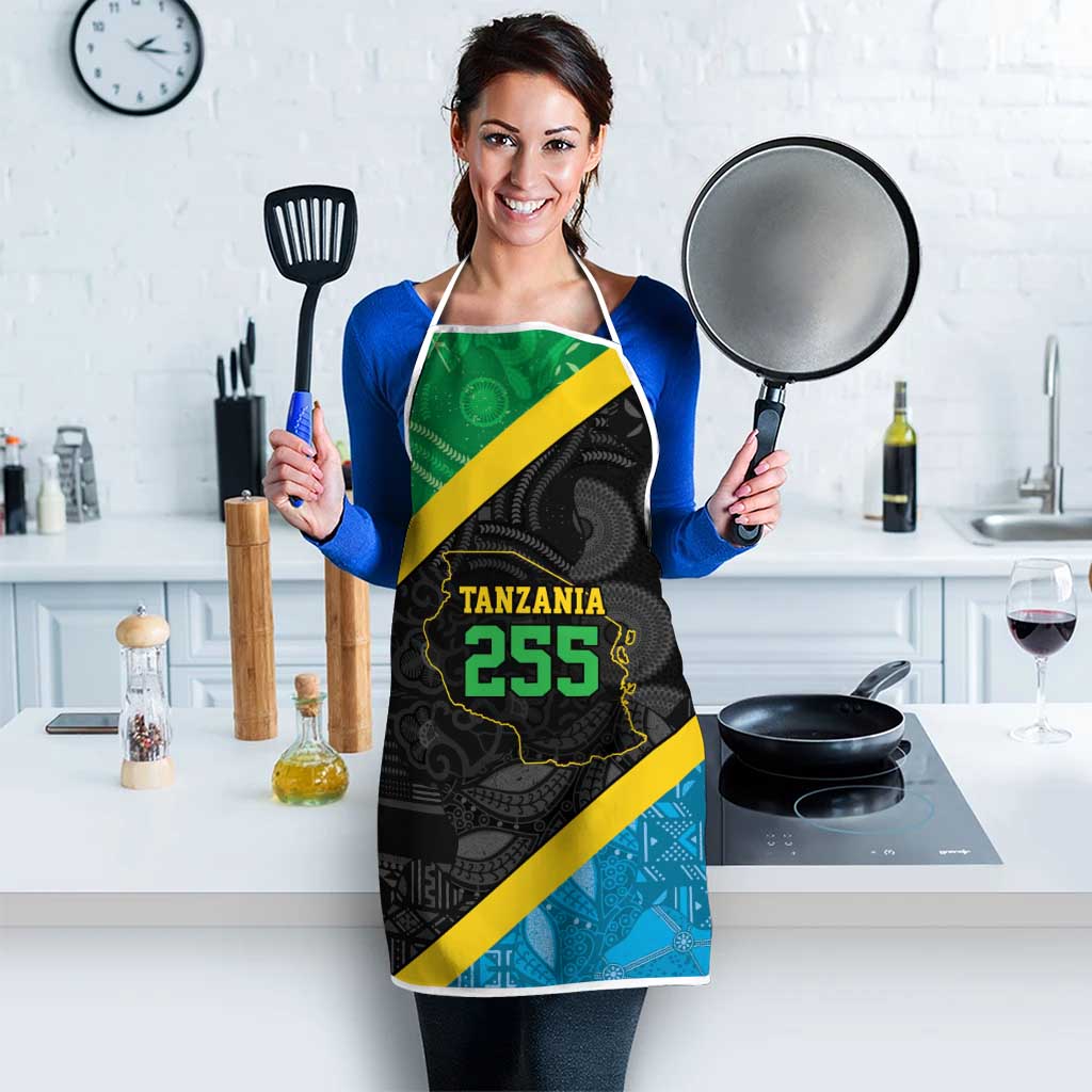 Tanzania 255 Apron African Mix Pattern Flag Motif - Wonder Print Shop