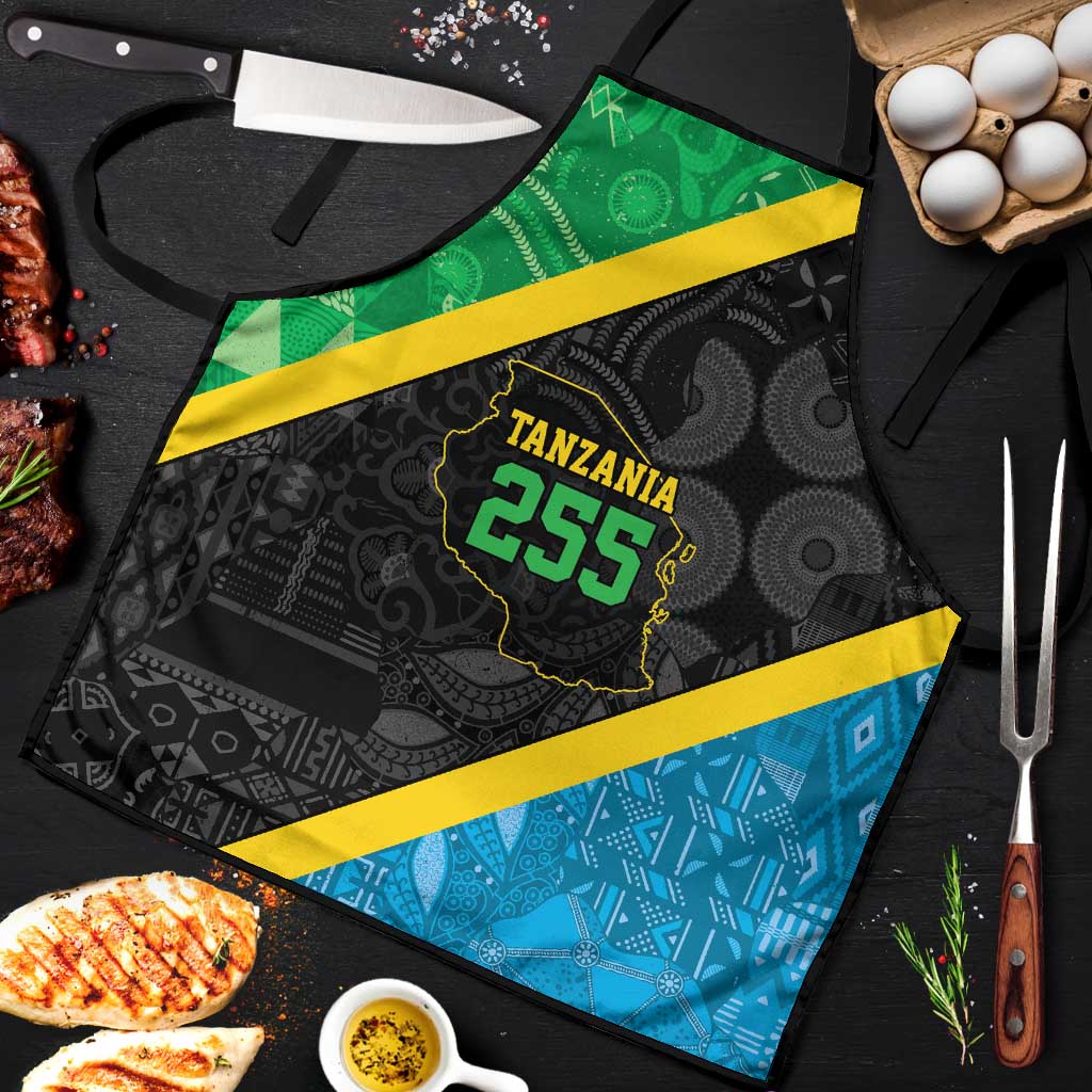 Tanzania 255 Apron African Mix Pattern Flag Motif - Wonder Print Shop