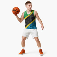 Tanzania 255 Basketball Jersey African Mix Pattern Flag Motif - Wonder Print Shop