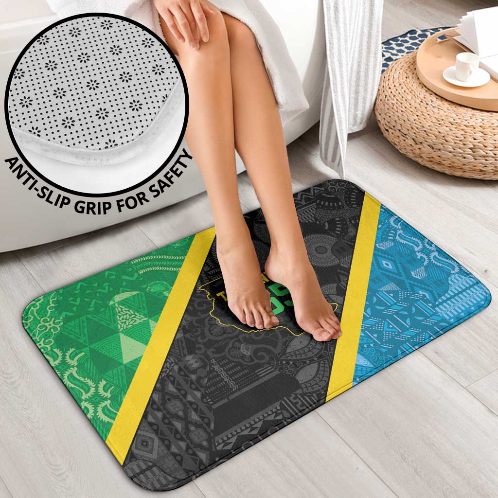 Tanzania 255 Bathroom Set African Mix Pattern Flag Motif - Wonder Print Shop
