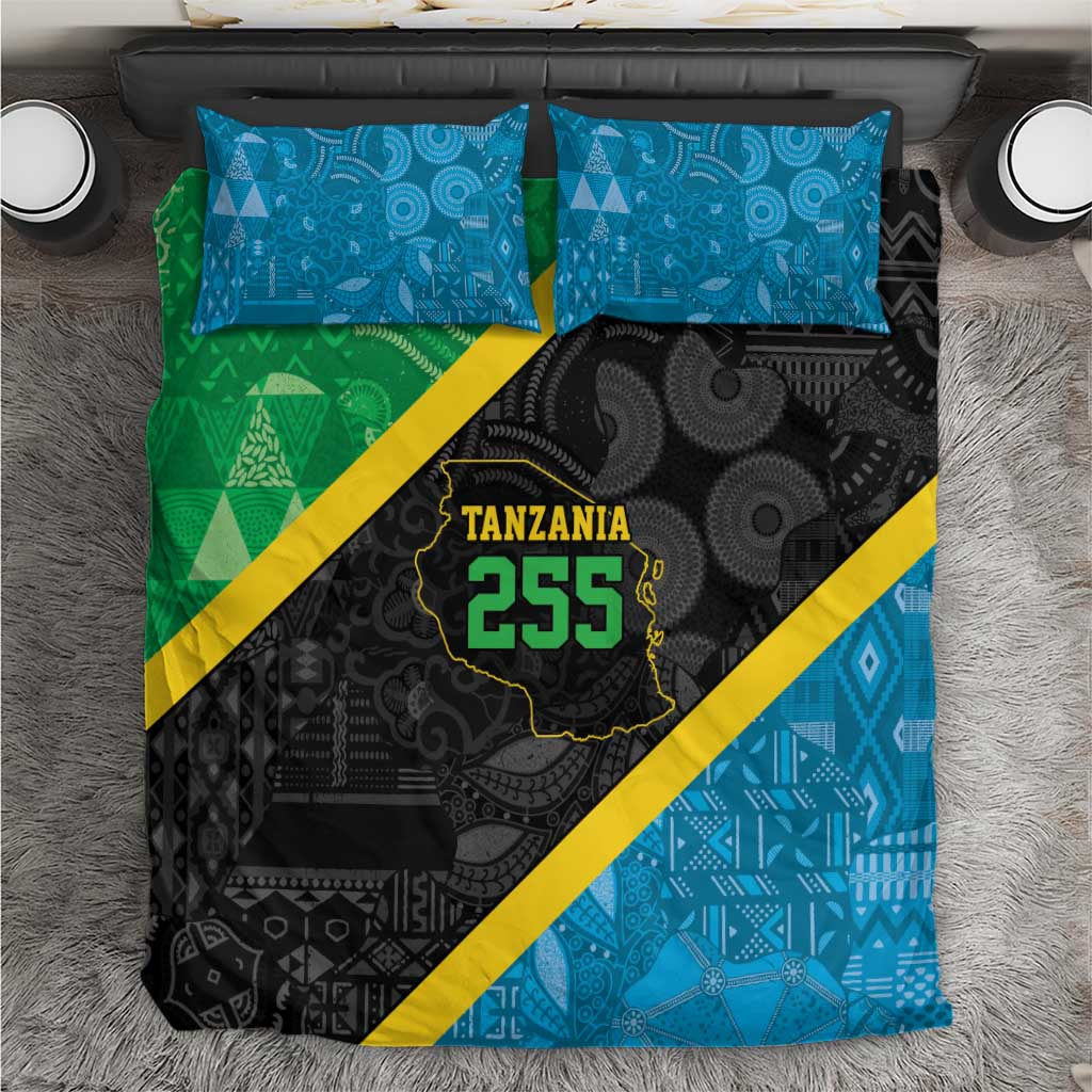 Tanzania 255 Bedding Set African Mix Pattern Flag Motif - Wonder Print Shop