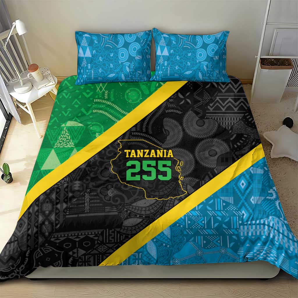 Tanzania 255 Bedding Set African Mix Pattern Flag Motif - Wonder Print Shop