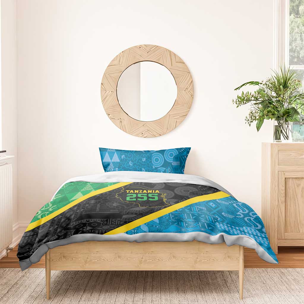 Tanzania 255 Bedding Set African Mix Pattern Flag Motif - Wonder Print Shop