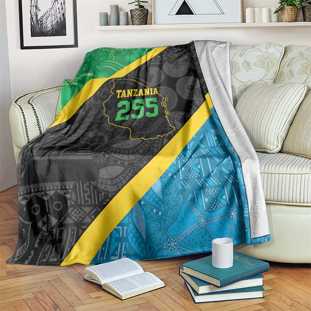 Tanzania 255 Blanket African Mix Pattern Flag Motif - Wonder Print Shop