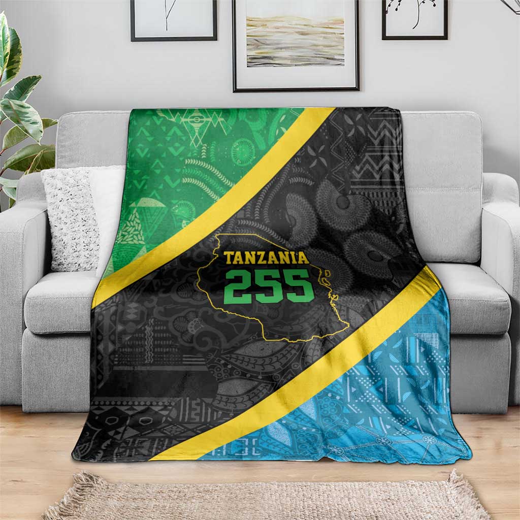 Tanzania 255 Blanket African Mix Pattern Flag Motif - Wonder Print Shop