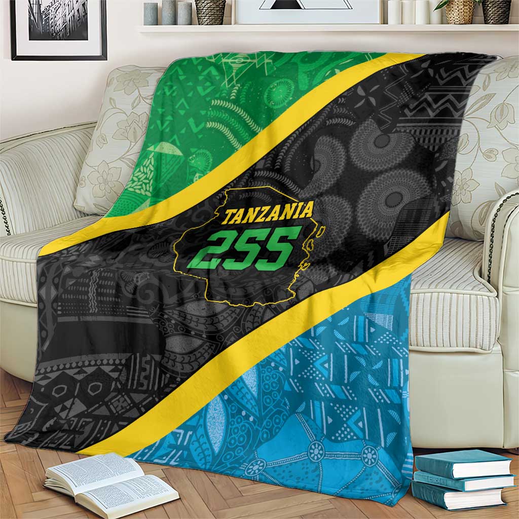 Tanzania 255 Blanket African Mix Pattern Flag Motif - Wonder Print Shop