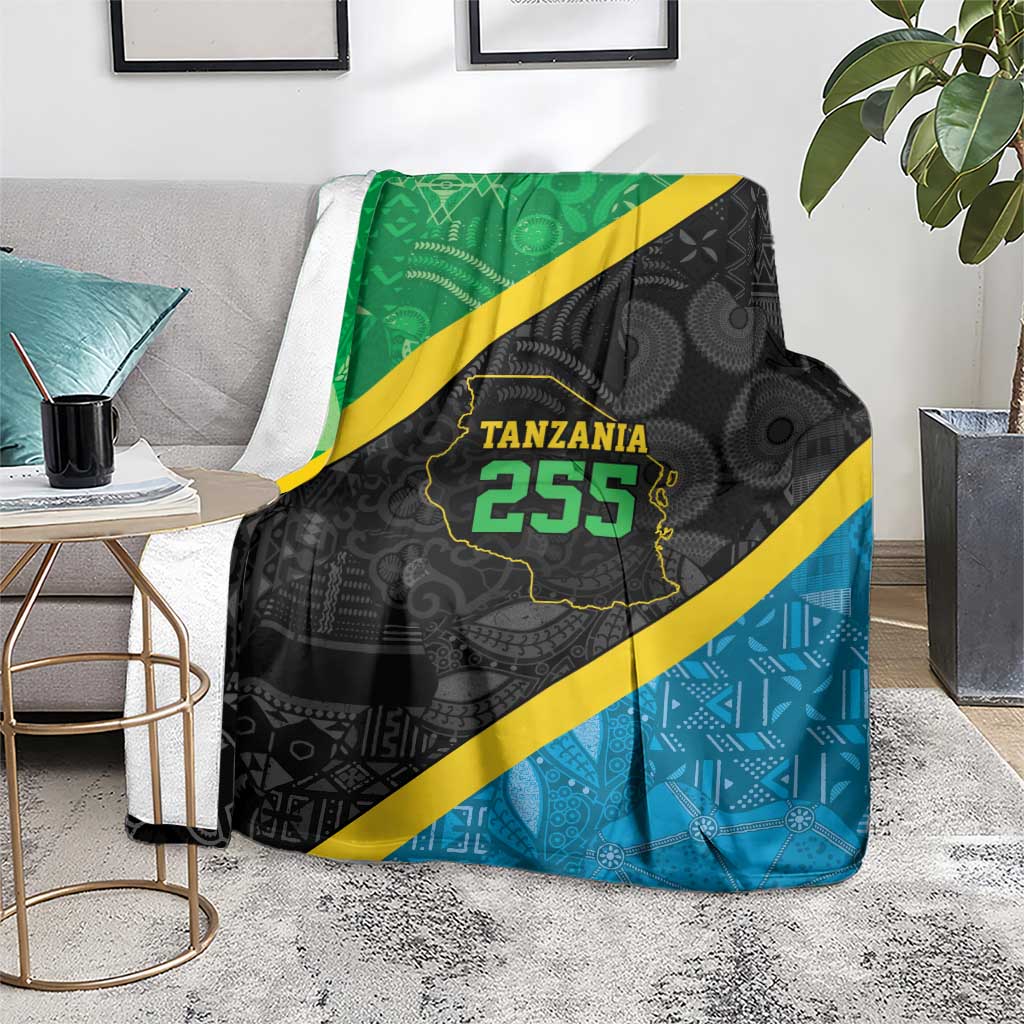 Tanzania 255 Blanket African Mix Pattern Flag Motif - Wonder Print Shop