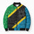 Tanzania 255 Bomber Puffer Jacket African Mix Pattern Flag Motif - Wonder Print Shop