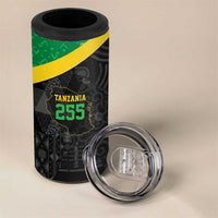 Tanzania 255 4 in 1 Can Cooler Tumbler African Mix Pattern Flag Motif - Wonder Print Shop