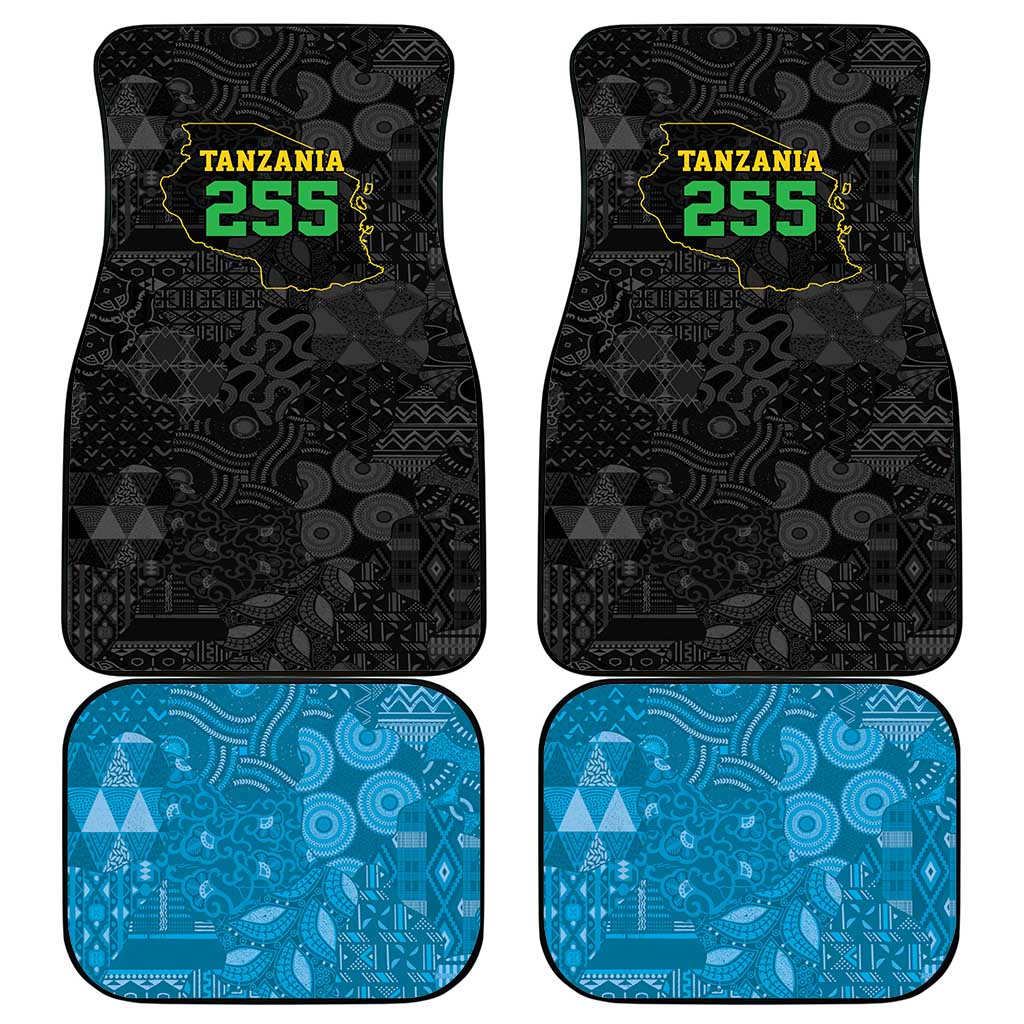 Tanzania 255 Car Mats African Mix Pattern Flag Motif - Wonder Print Shop