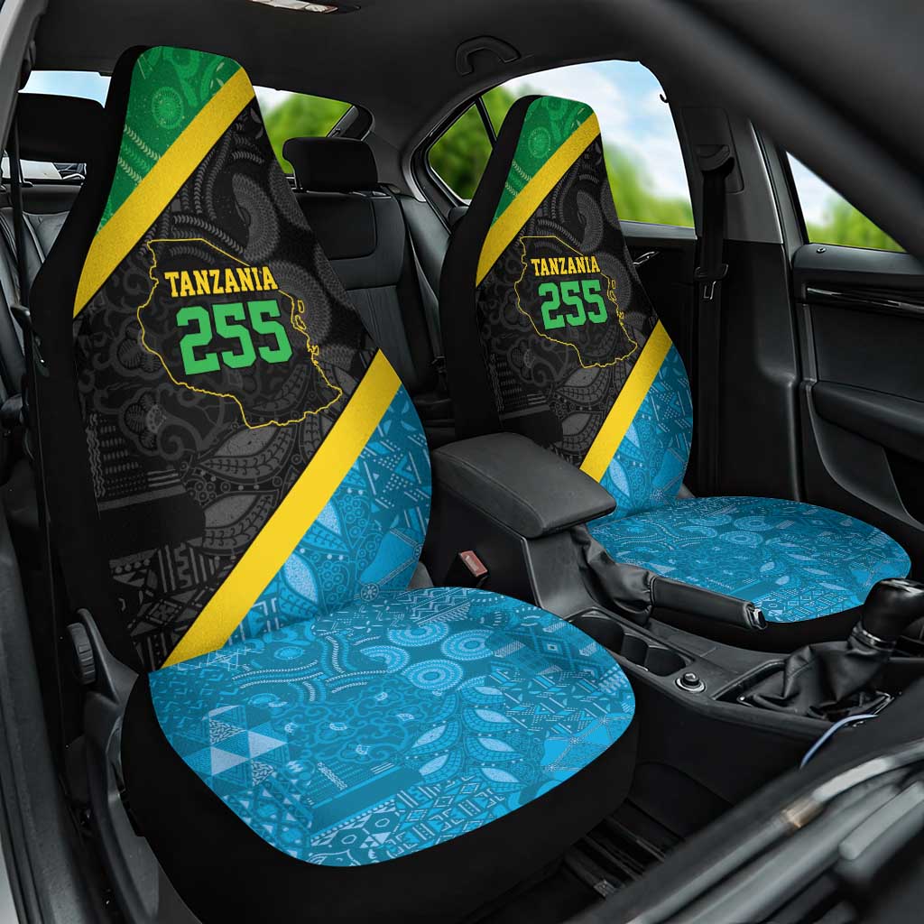 Tanzania 255 Car Seat Cover African Mix Pattern Flag Motif - Wonder Print Shop