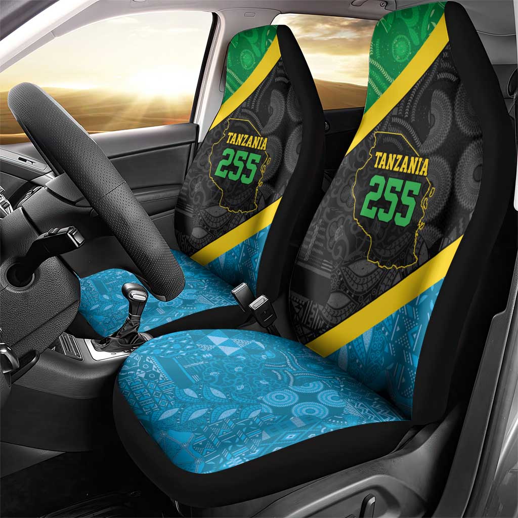 Tanzania 255 Car Seat Cover African Mix Pattern Flag Motif - Wonder Print Shop