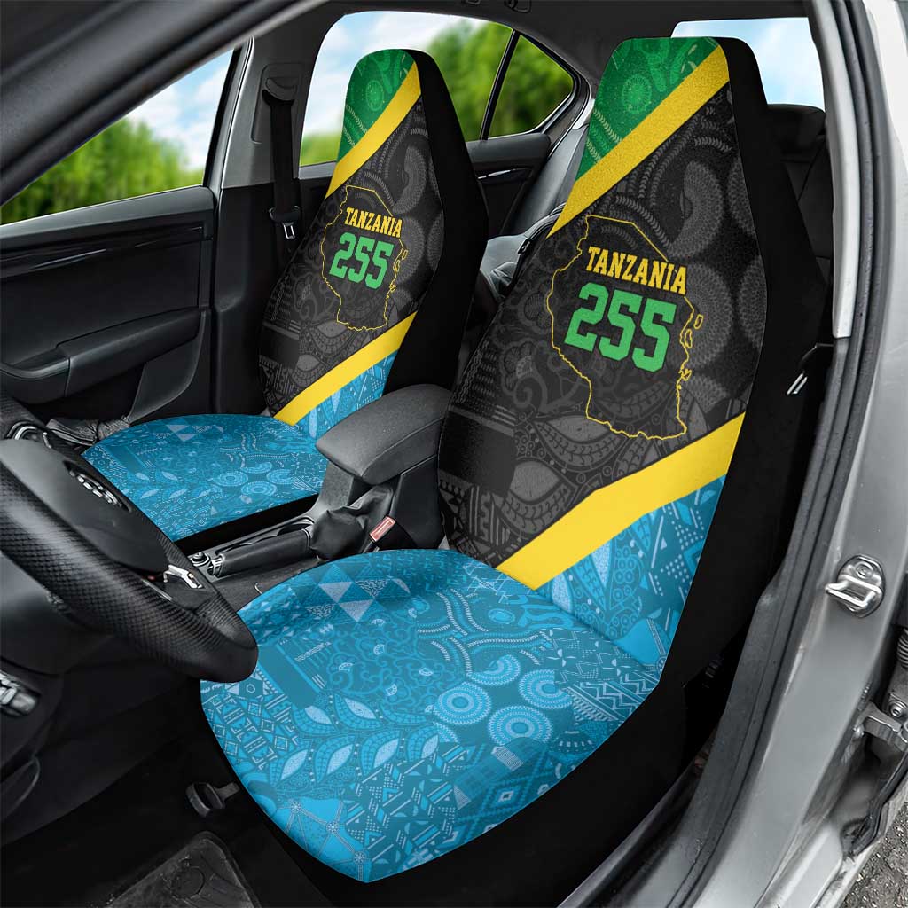 Tanzania 255 Car Seat Cover African Mix Pattern Flag Motif - Wonder Print Shop