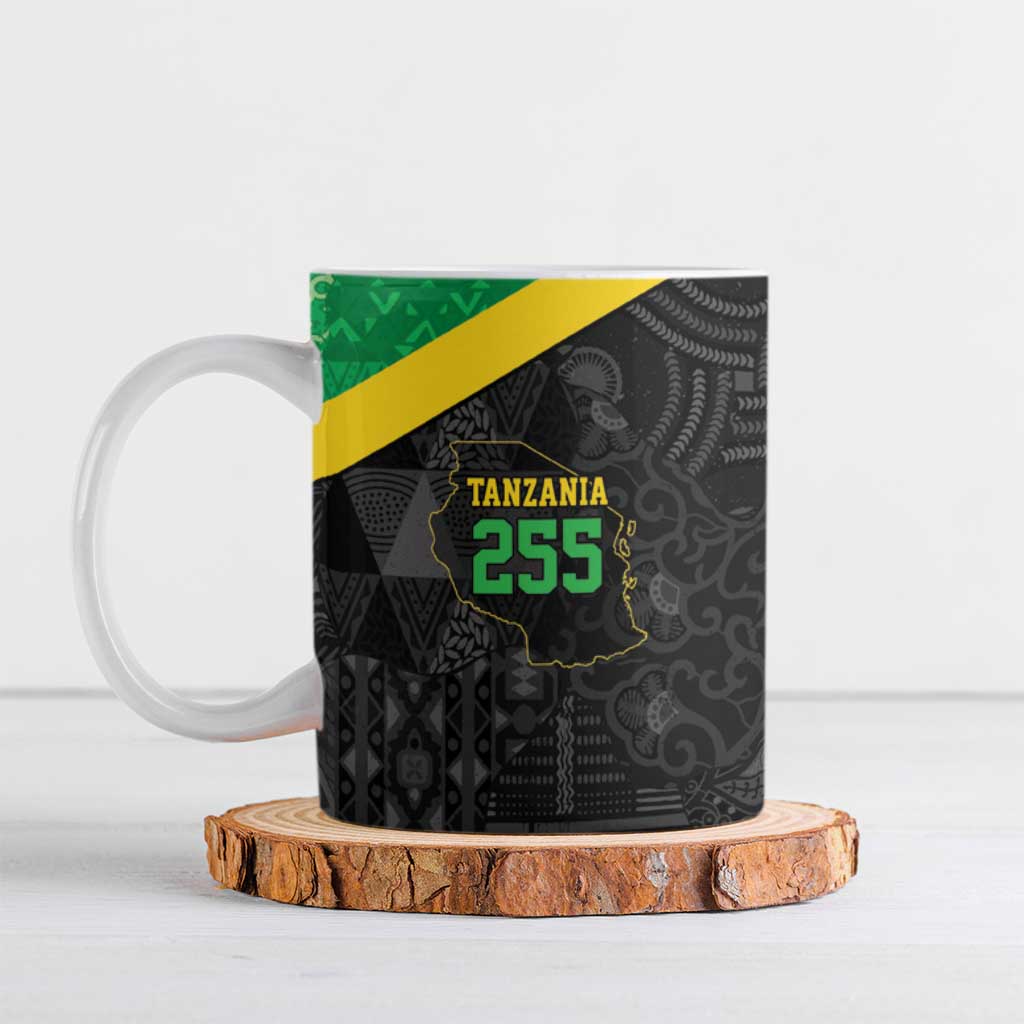 Tanzania 255 Ceramic Mug African Mix Pattern Flag Motif - Wonder Print Shop