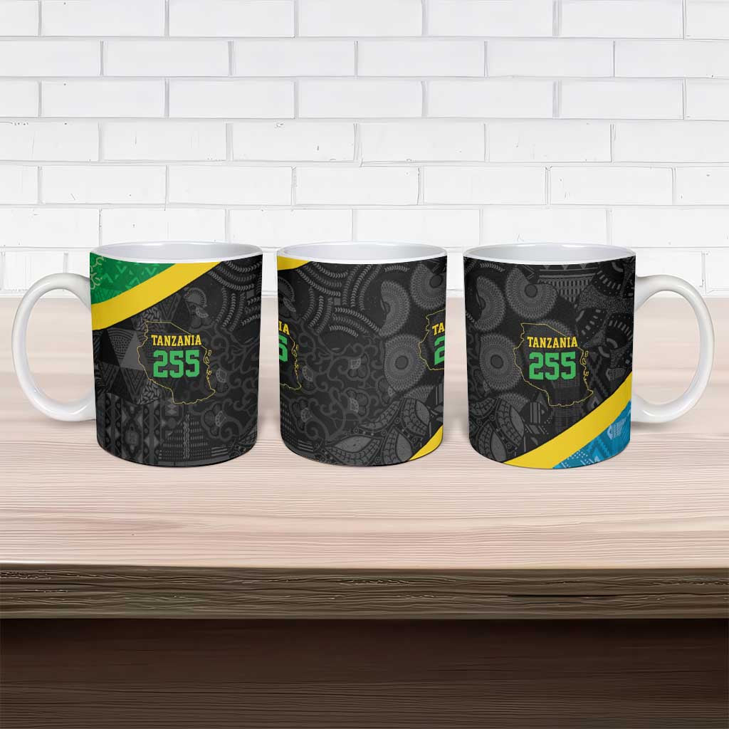 Tanzania 255 Ceramic Mug African Mix Pattern Flag Motif - Wonder Print Shop
