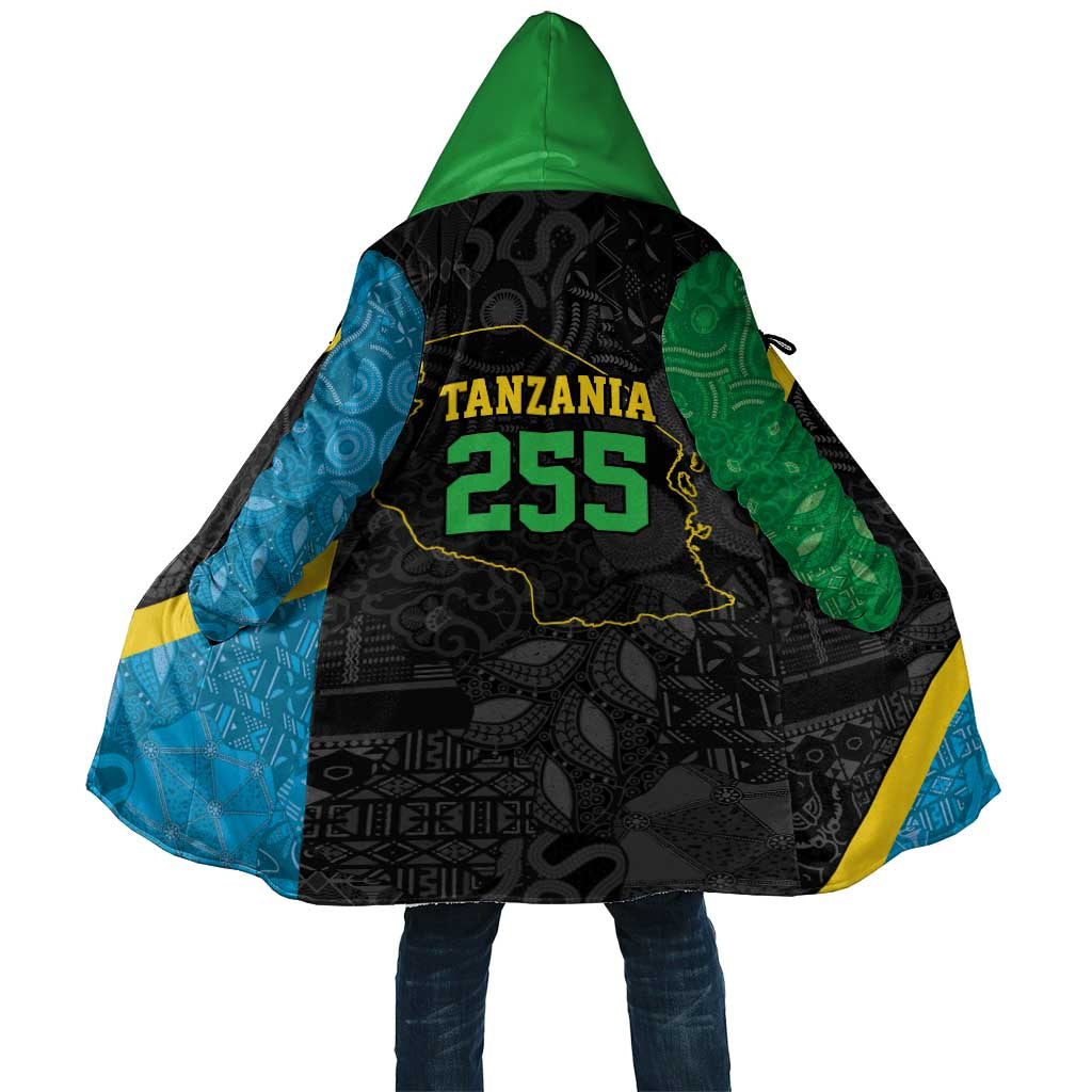 Tanzania 255 Cloak African Mix Pattern Flag Motif - Wonder Print Shop