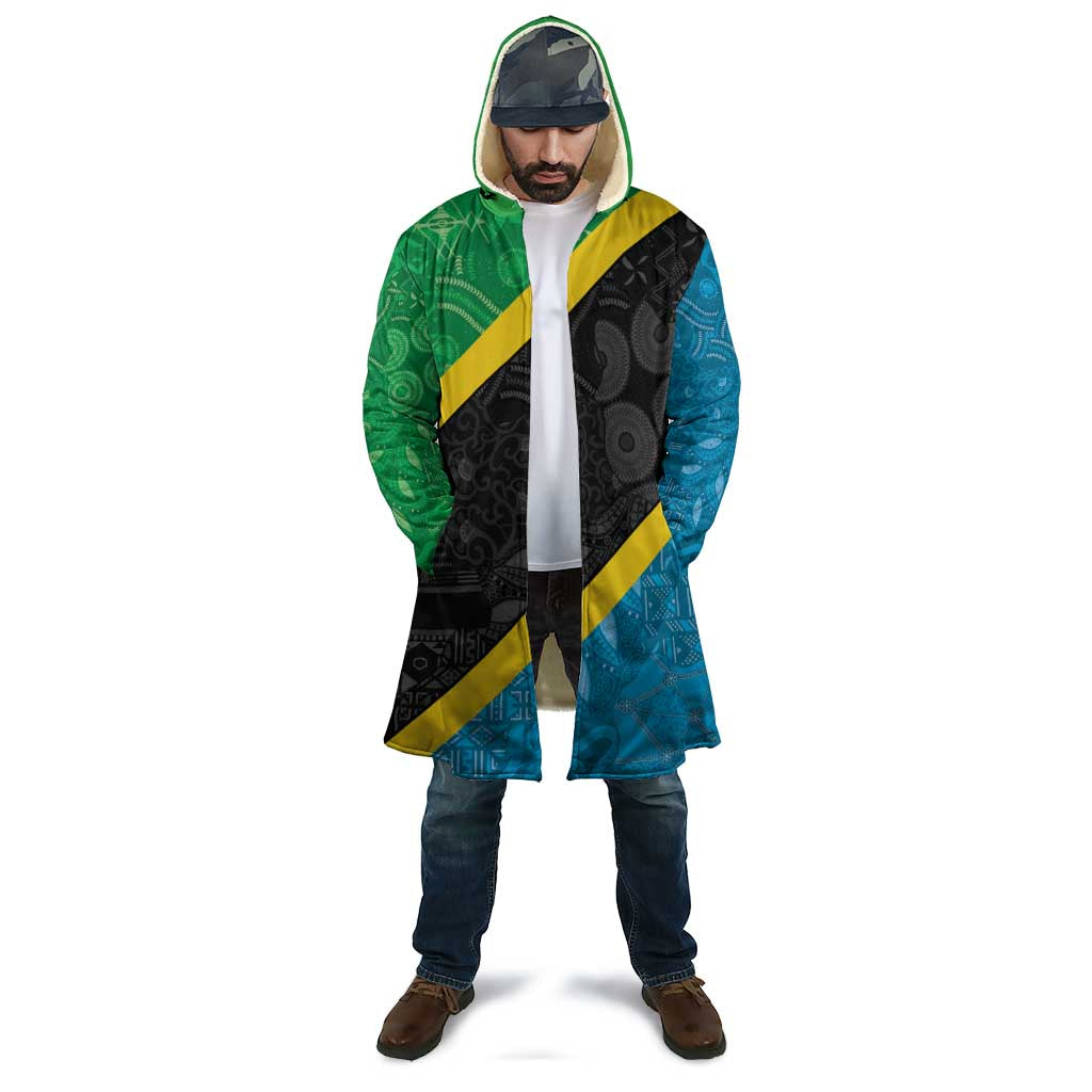 Tanzania 255 Cloak African Mix Pattern Flag Motif - Wonder Print Shop