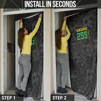 Tanzania 255 Door Cover African Mix Pattern Flag Motif - Wonder Print Shop