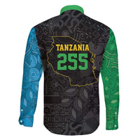 Tanzania 255 Family Matching Off The Shoulder Long Sleeve Dress and Hawaiian Shirt African Mix Pattern Flag Motif - Wonder Print Shop