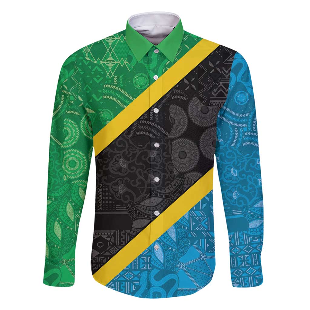 Tanzania 255 Family Matching Off Shoulder Short Dress and Hawaiian Shirt African Mix Pattern Flag Motif - Wonder Print Shop