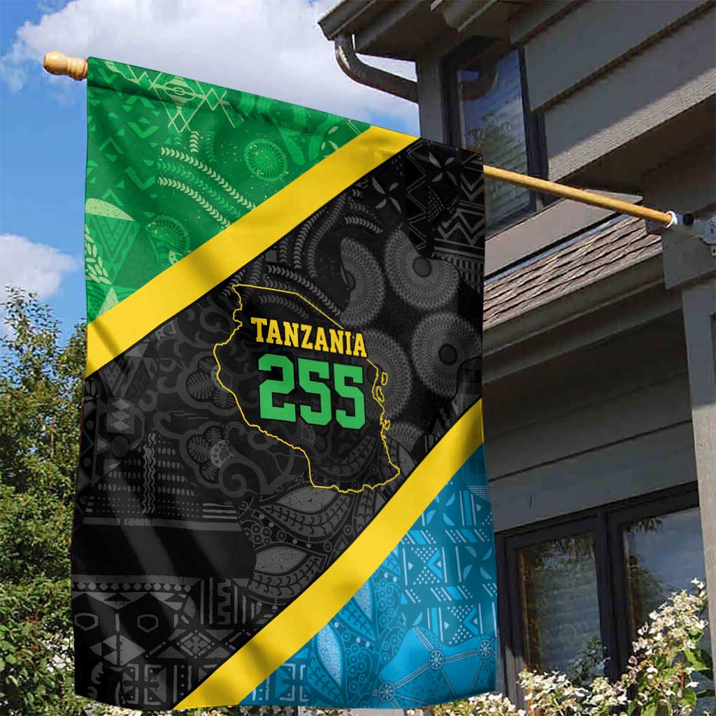 Tanzania 255 Garden Flag African Mix Pattern Flag Motif - Wonder Print Shop
