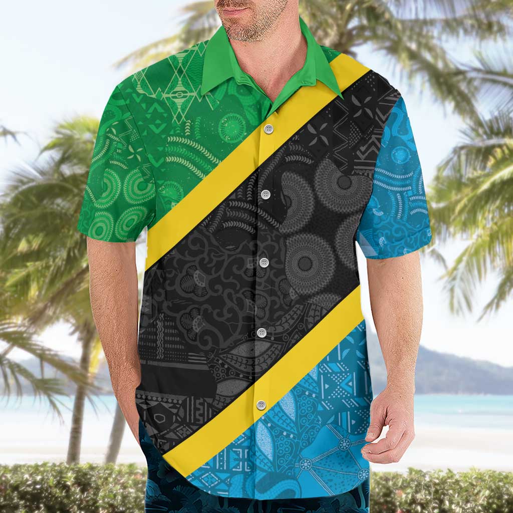 Tanzania 255 Hawaiian Shirt African Mix Pattern Flag Motif - Wonder Print Shop