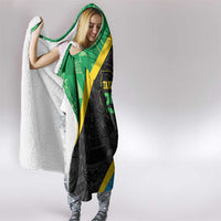 Tanzania 255 Hooded Blanket African Mix Pattern Flag Motif - Wonder Print Shop