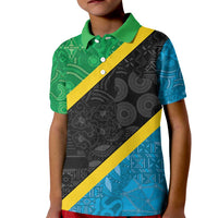 Tanzania 255 Kid Polo Shirt African Mix Pattern Flag Motif - Wonder Print Shop