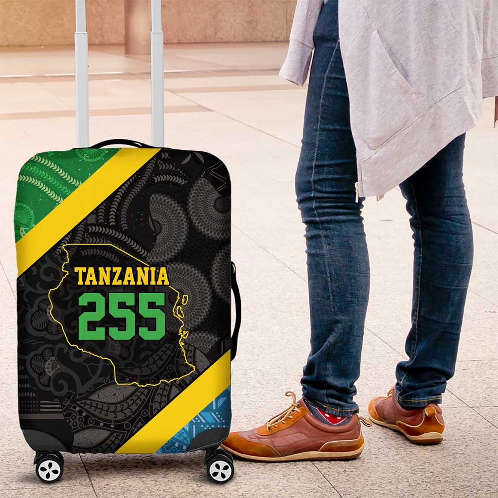 Tanzania 255 Luggage Cover African Mix Pattern Flag Motif - Wonder Print Shop