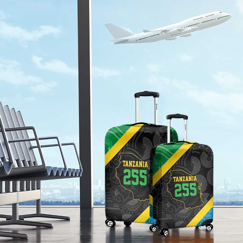 Tanzania 255 Luggage Cover African Mix Pattern Flag Motif - Wonder Print Shop