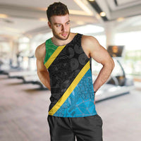 Tanzania 255 Men Tank Top African Mix Pattern Flag Motif - Wonder Print Shop