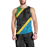 Tanzania 255 Men Tank Top African Mix Pattern Flag Motif - Wonder Print Shop