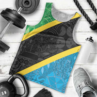 Tanzania 255 Men Tank Top African Mix Pattern Flag Motif - Wonder Print Shop