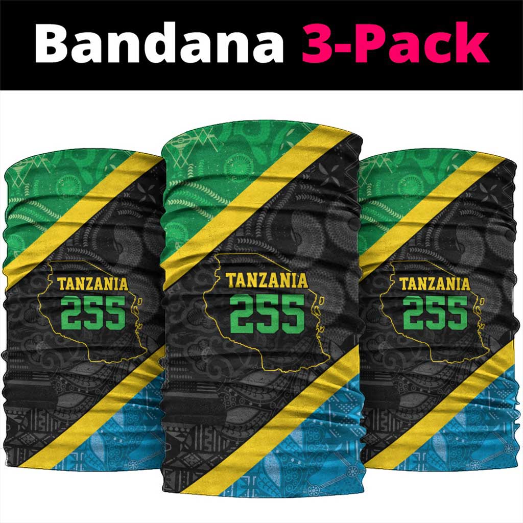 Tanzania 255 Neck Gaiter African Mix Pattern Flag Motif - Wonder Print Shop