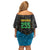 Tanzania 255 Off Shoulder Short Dress African Mix Pattern Flag Motif - Wonder Print Shop