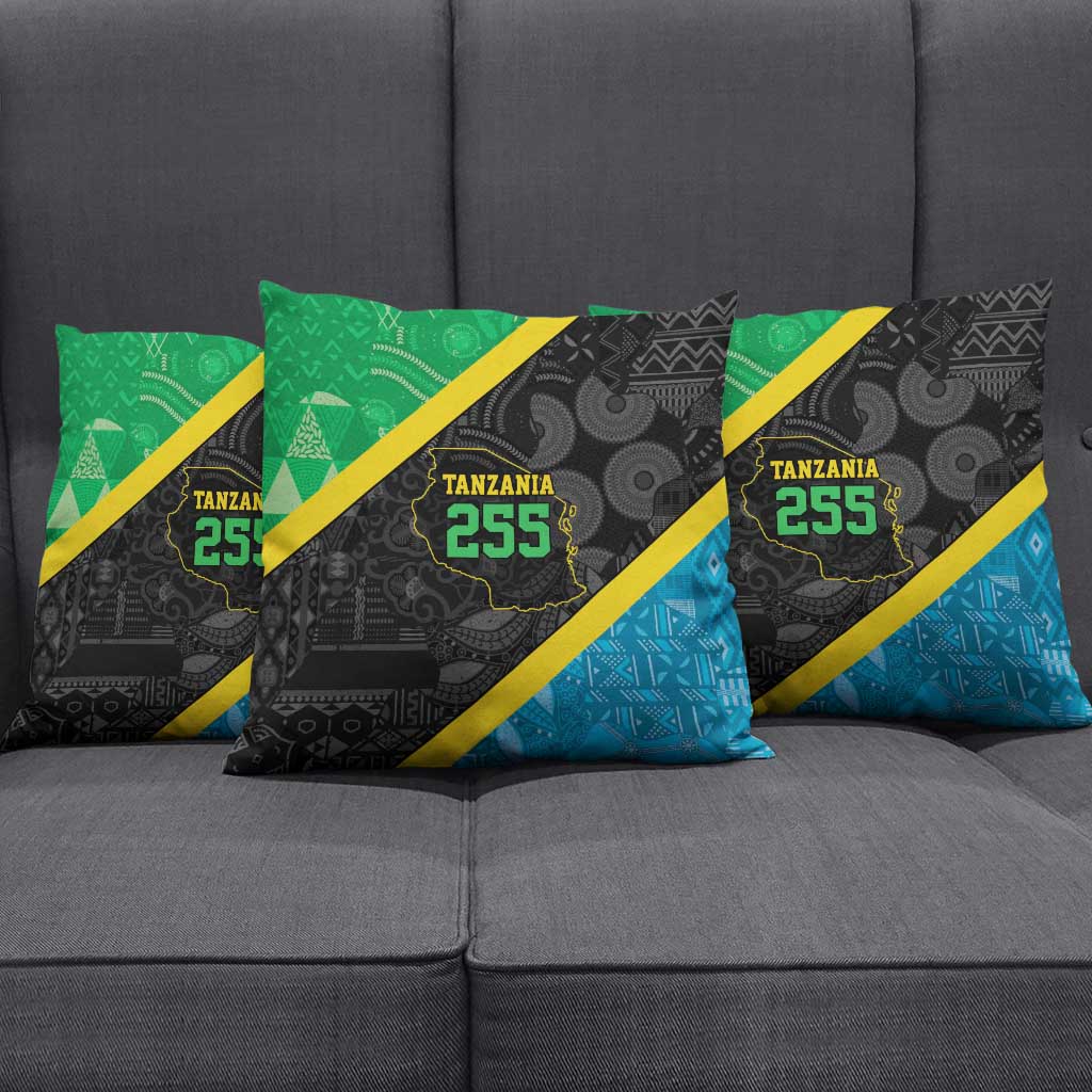 Tanzania 255 Pillow Cover African Mix Pattern Flag Motif - Wonder Print Shop