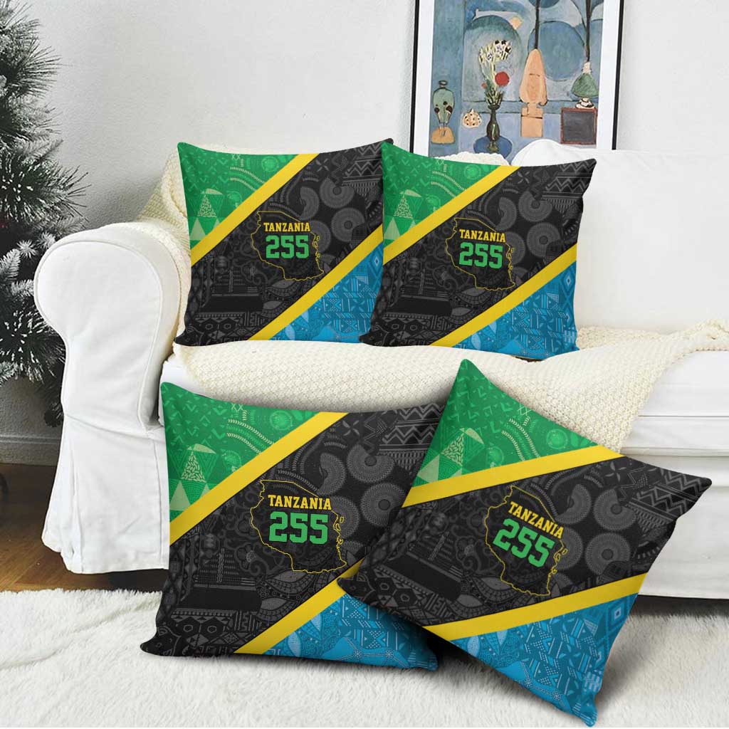 Tanzania 255 Pillow Cover African Mix Pattern Flag Motif - Wonder Print Shop