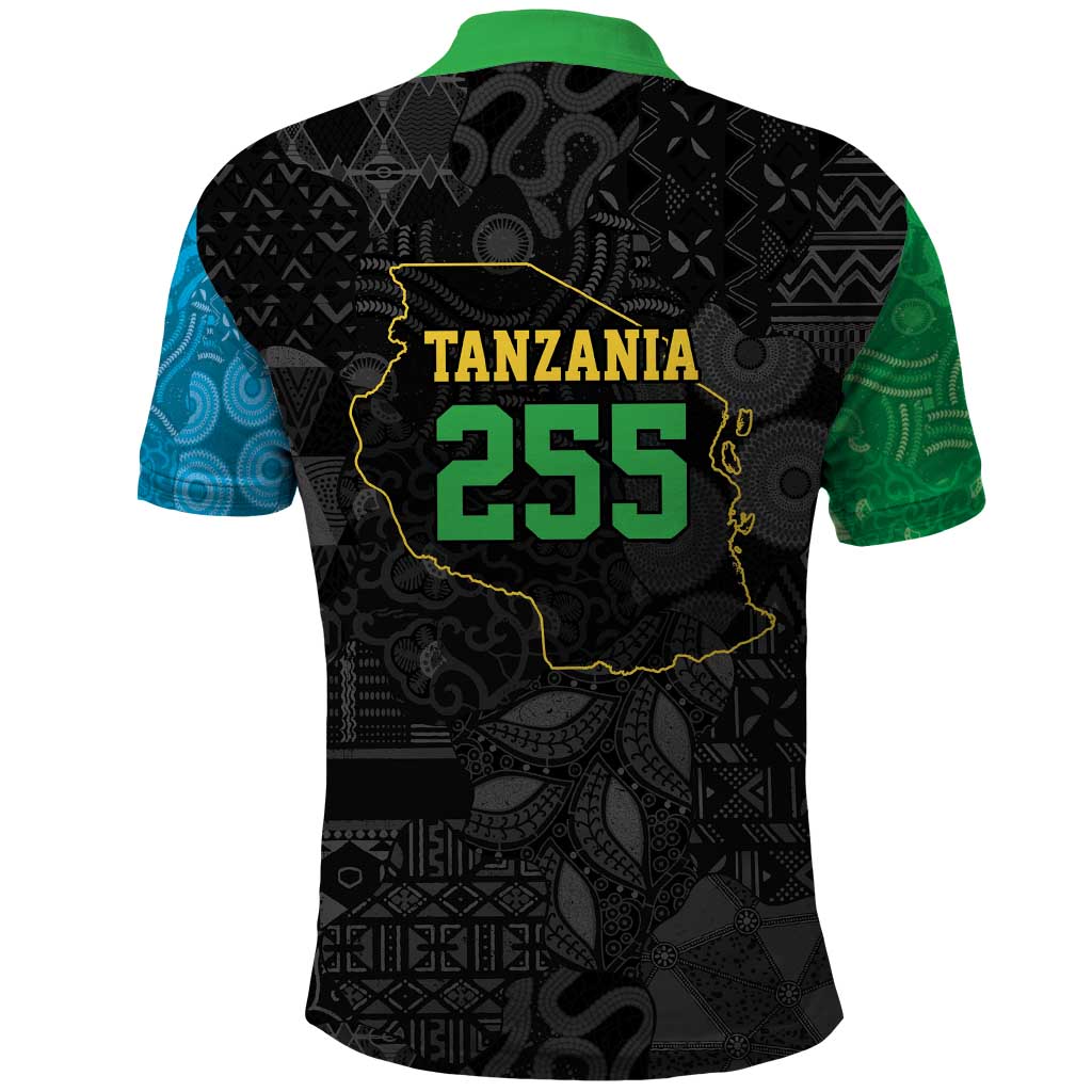 Tanzania 255 Polo Shirt African Mix Pattern Flag Motif - Wonder Print Shop