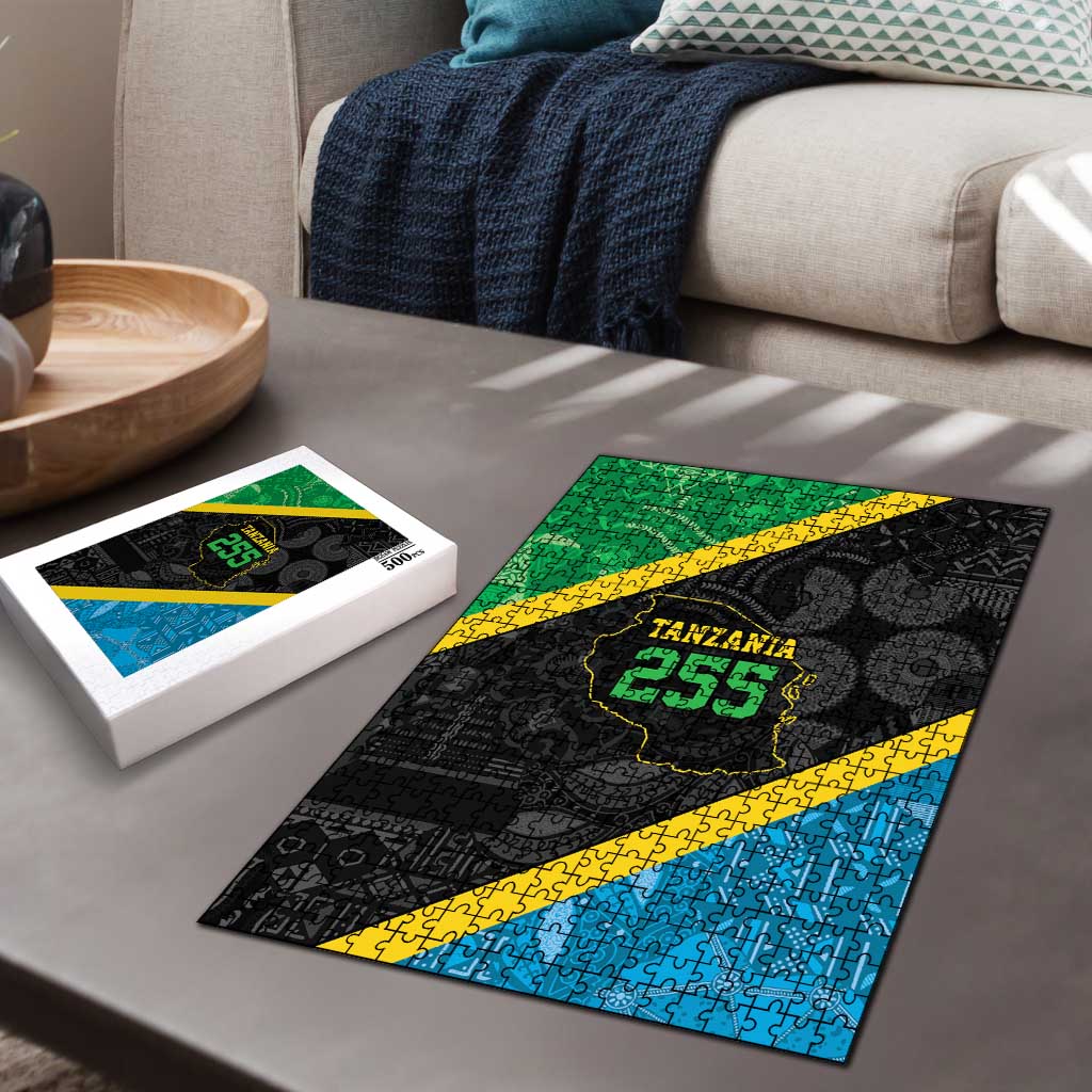 Tanzania 255 Puzzle African Mix Pattern Flag Motif - Wonder Print Shop