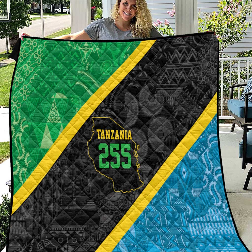 Tanzania 255 Quilt African Mix Pattern Flag Motif - Wonder Print Shop