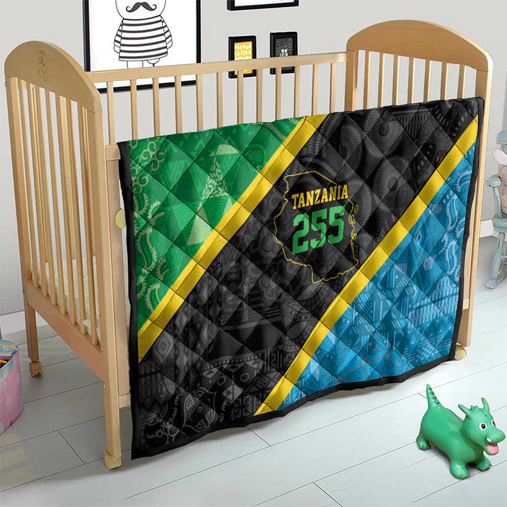 Tanzania 255 Quilt African Mix Pattern Flag Motif - Wonder Print Shop