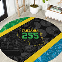 Tanzania 255 Round Carpet African Mix Pattern Flag Motif - Wonder Print Shop