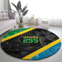Tanzania 255 Round Carpet African Mix Pattern Flag Motif - Wonder Print Shop