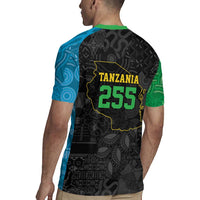 Tanzania 255 Rugby Jersey African Mix Pattern Flag Motif - Wonder Print Shop