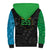 Tanzania 255 Sherpa Hoodie African Mix Pattern Flag Motif - Wonder Print Shop