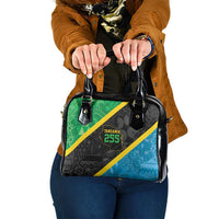 Tanzania 255 Shoulder Handbag African Mix Pattern Flag Motif - Wonder Print Shop